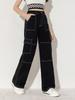 Amazon Aliexpress Jeans Workwear de Cor Contrastante 2025 Novo Y2K para Meninas e Adolescentes