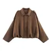 Exportación Transfronteriza Ropa Europea y Americana Moda Otoño 2025 Chaqueta Casual de Manga Murciélago Chaquetas Tops para Mujer A15030