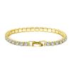 Mecanismo de Cierre Cadena Pulsera de Plata S925 Fila Única Circonita Diamante Artificial Pulsera Venta Directa de Fábrica