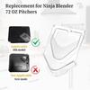 Cubierta para Licuadora Ninja Máquina Rompe Muros Accesorios Puede Reemplazar la Cubierta Transparente Adecuado para Nj600-Nj602, Bl500-781