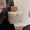 Bolsa de cosméticos de pata de gallo nueva gran capacidad portátil portátil bolsa de lavado almacenamiento estilo ins Chanel simple maquillaje