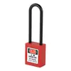 Candado de Seguridad Industrial 76mm Candado de Nylon con Grillete Largo para Ingeniería Eléctrica, Mantenimiento de Equipos, Inspección de Parada y Bloqueo