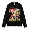 Camiseta Retro Hip-hop Transfronteriza Estampada TUPAC Americana Vintage Lavada Suelta Pesada Suelta Cuello Redondo Manga Corta