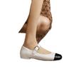 Producción Four Seasons~ Zapatos de Abuela Completamente de Cuero Otoño/Invierno 2026 Tacón Bajo Zapatos de Color Bloque con Correa de Hebilla Zapatos Mary Jane con Decoración Metálica