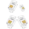 Auricular Telefónico Transfronterizo Conector de Cristal 4P4C Micrófono Conector de Cristal Cuatro Núcleos Teléfono Conector de Cristal Rj11 Conector de Cristal