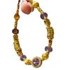 Pulseira de contas envoltas em ametista estilo francês leve e luxuosa, design de alto senso, moda elegante, joias femininas elegantes