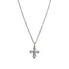 Colar Pingente Cruz Full Diamond Moda Estilo Coreano Personalidade Feminina Luxo Leve Versátil Corrente de Clavícula High-End Atacado