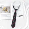Estudiante Jk Estilo Universitario Corbata Corta Rayada Estilo Japonés Jk Nueva Versión Coreana Roja Boda Negro Puro Corbata de Mujer