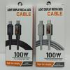 Cable de datos trenzado de un a tres colores en caja con pantalla digital, cable de carga en codo para embalaje, caja blíster, cordón para teléfono móvil, caja de alambre perforado