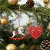 Amazon Adornos Navideños Retro de Resina Copo de Nieve Corazón Árbol de Navidad Estrella de Cinco Puntas Decoraciones Navideñas Adornos