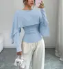 Chal Estilo Europeo Top Negro Estilo Chal Diseño de Capa Redonda Maduro y Elegante Adelgazante Elegante Top Corto