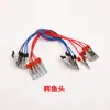 Fio Físico Elétrico Circuito Fio 40cm Cabeça de Jacaré Cabeça de Banana Cabeça U Plug Oco Fio
