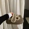 Zapatos Birkenstock de Nicho Retro con Suela Gruesa y Forro de Lana para Mujer, Nuevos Zapatos Cálidos de Algodón Invierno 2026, Zapatos Peludos Espesos Casuales