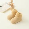 Calcetines para Bebé Recién Nacido, Calcetines Gruesos y Cálidos para Casa, Calcetines Rojos de Felpa de Tubo Medio para Bebés, Antideslizantes, No Aprietan, Suaves