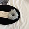 Diadema de Organza Esponjosa Floral Pequeña Retro Romántica para Mujer, Cuerda para el Cabello Versátil Estilo Coreano Suave, Accesorio para Moño