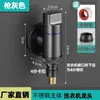 Torneira de Aço Inoxidável para Máquinas de Lavar Totalmente Automáticas, Válvula Angular Ultra-Curta, Mini Válvula de Fechamento de Água Economizadora de Espaço, Abertura Rápida