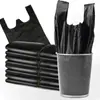 Saco de Lixo Preto Doméstico Espessado Sacola Estilo Colete Médio e Grande Cozinha Saco de Lixo Descartável Atacado Saco Plástico