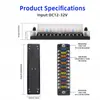 Caja de Fusibles para Coche, Accesorios para Barco y Coche, Tipo Tornillo Enchufable con Terminal Negativo, Luz Indicadora LED, Caja de Fusibles de Múltiples Vías