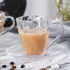 Taza de Café de Vidrio Estilo Europeo Transparente Taza de Té con Flores Resistente al Calor Taza para Infusiones Taza para Bebidas Calientes Taza de Leche Juego para el Hogar