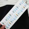 Uñas cortas populares europeas y americanas con temática de la Copa del Mundo, con estrellas y rayas azules y blancas, uñas postizas desmontables
