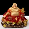 Estatua de Buda Maitreya Bodhisattva de Mármol Blanco Adorno del Buda Sonriente Estatua del Buda Feliz Panzudo para el Hogar Templo Adoración Buda del Futuro