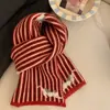 Bufanda de Lana Tejida con Rayas de Gato Lindas y Contrastantes para Mujer Invierno Estilo Coreano Estudiante Bufanda Cálida para el Cuello