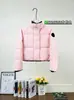 Jaqueta grande de penugem de ganso, estilo curto, para outono e inverno, projetada para exportação, casaco puffer curto feminino, gola alta, à prova de vento, espessado, disponível para fornecimento em massa