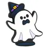 Série Fantasma de Halloween Caneta com Contas Patch Espesso Dupla Face Cola Macia de PVC Contas Queimadas Corrente de Celular DIY Acessórios Perfurados