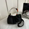 Bolsa de Tecido Grande Capacidade Casual Simples 2026 Novo Estilo Simples Moda Coreana Alça Larga no Ombro Ajuste Próximo Bolsa de Ombro Único Transversal