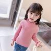 [en stock] Suéter de cuello alto medio para bebé niña Estilo extranjero Suéter para niñas de primavera y otoño Cuello alto Todo combina Suéter de punto para niños