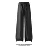 Nueva colección Primavera/Verano 2026: Pantalones casuales de pierna ancha para hombre, estilo chino, aspecto de lino, disponibles en tallas grandes, corte holgado, diseño de pierna recta, versátiles y transpirables, de longitud larga