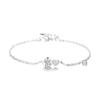 Prata Esterlina S925 Outono e Inverno 2024 Novo Simples Moda Versátil Ins Luxo Leve Elegante Rosa Amor Pulseira Exquisita