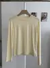 KEKEZOON Modal Color Sólido Cuello Redondo Hombro Normal Manga Larga Suave Capa Base Camiseta Básica Versátil Superior 8909