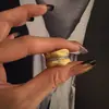 Anillo Nuevo de Plata de Ley 925 Cepillada Otoño e Invierno para Mujer, Apilable de Nicho, Gama Alta, Lujo Accesible, No se Desvanece, Joyería de Mano Simple