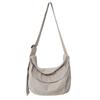 Bolsa de Lona de Grande Capacidade para Mulheres 2024 Nova Tendência Primavera e Verão Moda Bolsa Dumpling Versátil Bolsa Transversal Bolsa de Ombro Estilo Ocidental