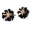 Pendientes de botón con personalidad de estrella de mar, estilo bohemio coreano, de metal, con flores dulces y ricas, a la moda