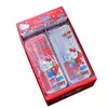 Conjunto de Réguas Genuíno Sanrio Hello Kitty 15cm Desenho Animado Régua e Transferidor para Alunos do Ensino Fundamental e Médio Papelaria de Aprendizagem