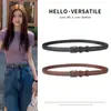 Cinturón de Mujer de Gama Alta Simple Decorativo Nuevo Tendencia 2025 de Piel de Vaca Versátil Negro para Jeans