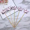 Bolo de Aniversário Estrela Decorativa Refletiva Dourada Prateada Estrela de Cinco Pontas Plug-in para Bolo Enfeites de Menina Bonita ins Celebridade da Internet