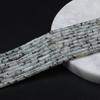 Cuentas sueltas con agujero recto y cilindro de 4 x 13 mm de largo, venta al por mayor, cuentas de piedra multicolor opcionales, joyería y ropa