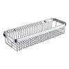 Prateleira de Banheiro Leve de Aço Inoxidável Prateleira de Armazenamento de Banheiro Quadrada de Camada Única tamanho pequeno Cesta de Canto para Box de Banho Grande