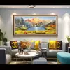 Pintura de Paisaje Sala de Estar Pintura Colgante Cornucopia Pared de Fondo del Sofá Pintura Decorativa Pintura al Óleo Pintada a Mano Mural de Paisaje Atmósfera de Alta Gama