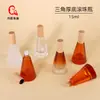 Botella de Vidrio Cónica Nueva 15ml Degradado Marrón Mate Botella de Aceite Esencial Botella de Esencia para el Cuidado de la Piel Venta al por Mayor