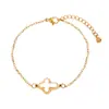 Pingente de cruz estilo europeu e americano, pulseira de aço inoxidável 316, banhada a ouro 18k, à prova d'água e resistente à descoloração, um acessório de joia natural leve e luxuoso para mulheres