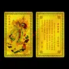 Tarjeta de metal Manjusri Mazu Sanqing Tarjeta dorada Aleación de aluminio y magnesio
