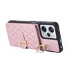 Venta al por mayor aplicable red mi note12Pro Funda de cuero con tarjetero de anillo a cuadros note11S bandolera funda protectora para mujer