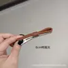 Estilo Otoño e Invierno Pinza para el Cabello Sencilla para Adultos en Color Café Claro con Lazo Tejido, Pinza de Primavera, Pinza Superior, Pinza Lateral, Pinza para Moño