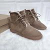 Inverno Nordeste Novo Botas Martin Masculinas Outdoor Quentes Antiderrapantes Botas de Neve Masculinas Pele de Ovelha Peça Única Cano Alto Botas Masculinas
