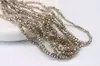 Pulsera de Cristal de Calidad Austriaca, Abalorios Planos Finos Brillantes de 4/6/8mm, Accesorios para Joyería DIY, Cristal Facetado de Colores