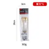 Serie Medio Oriente Paquete de 6 Juego de Cubiertos de Acero Inoxidable Corona Diamante Estrella Chapado en Oro Real Cuchillo Tenedor Cuchara para Comida Occidental Bolsa de PVC